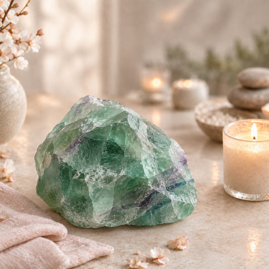 Raw Green Fluorite Freeform