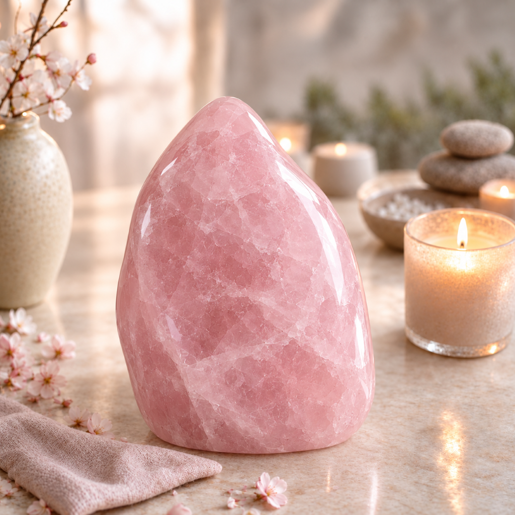 Polished Rose Quartz Freeform